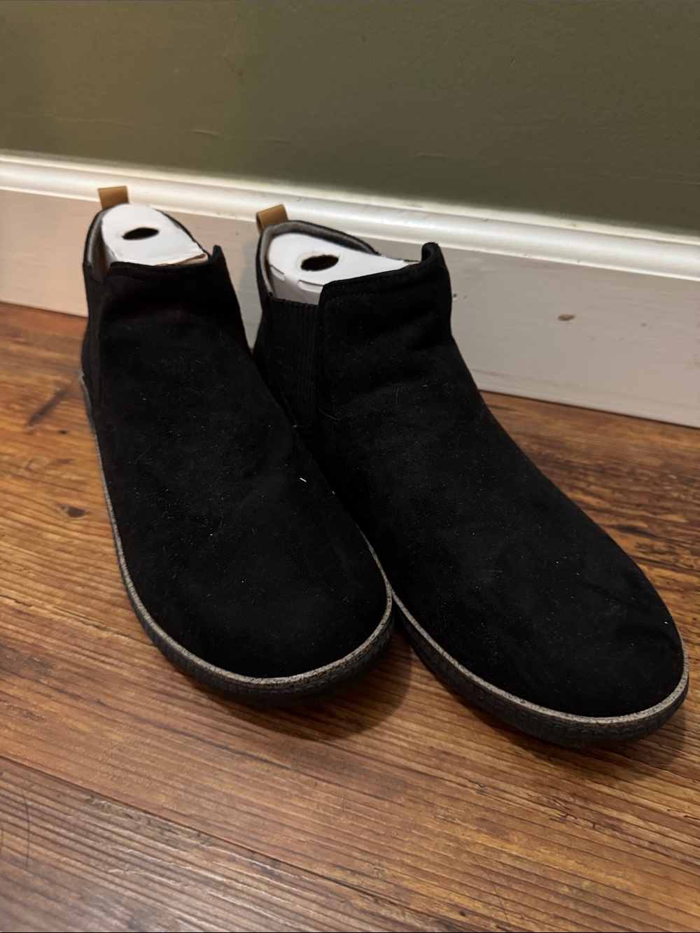 Dr. Scholl's Black Suede Ankle Chelsea Booties